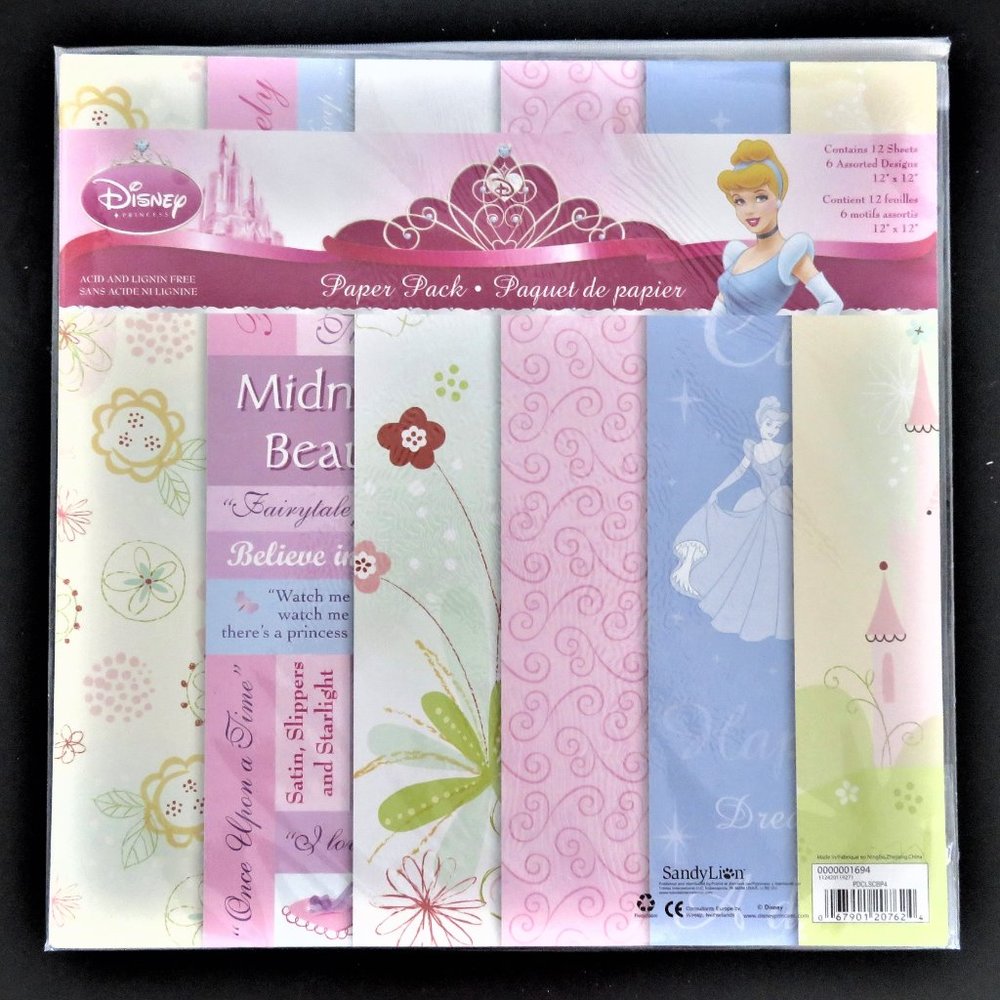 Sandylion Disney Princess 12x12 Scrapbook Paper Pack #2
